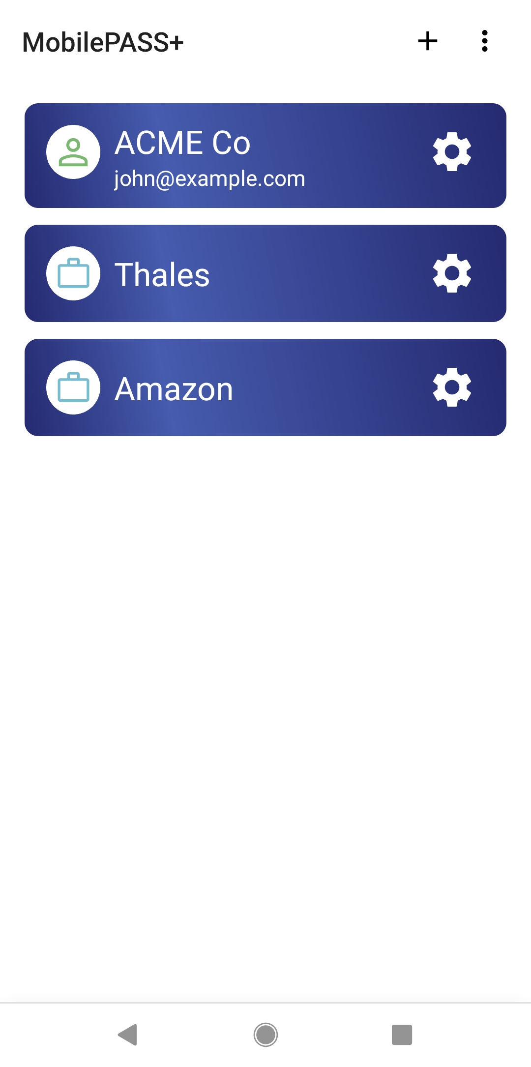 Collapsed authenticators