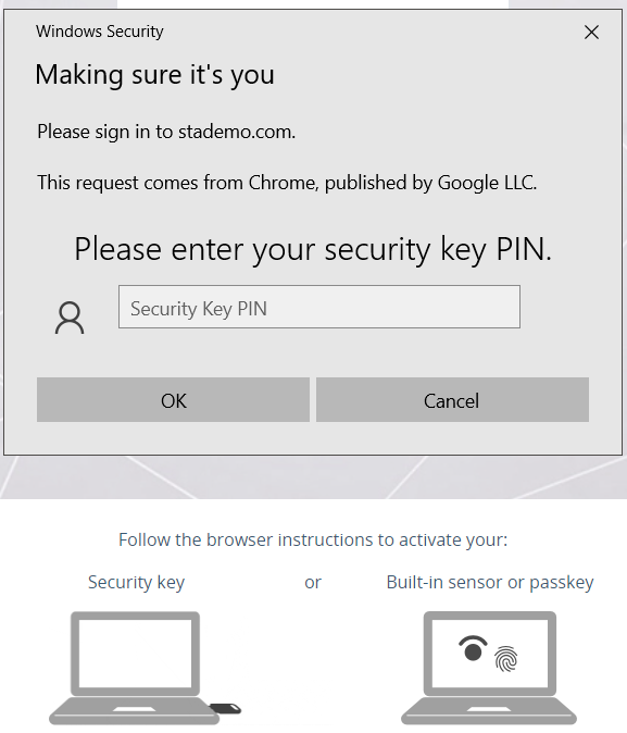 FIDO browser instructions