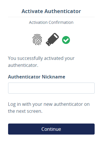 Authenticator nickname
